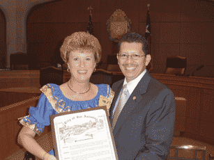 First Lady Kathy Rigsby with Councilman Richard Perez